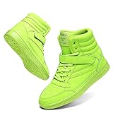 anck Sneaker Damen Keilabsatz Schuhe Sportschuhe Damen Hohe Mädchen Schuhe Weiss Weiße Schwarz Grün Turnschuhe Damen （38,grün）