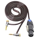 Speakon zu Banana Lautsprecherkabel, Banana zu Speakon Stecker, Lautsprecherkabel, Audio-Adapter, Verstärker-Verbindungskabel für DJ/PA mit Drehverschluss, 2