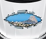 3D Autoaufkleber Motorhaube Skyline rock of calpe spain Auto Fenster Tür LKW Wohnmobil Car Sticker Aufkleber 21C1684, Grösse B x H:160x80