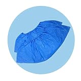 Schuhüberzieher, Überschuhe Einweg 100 Stück, AURMOO 4,0 g Schuhuberzieh Einweg Rutschfest und Wasserdicht aus Hochwertigem CPE Material. (50 Paare, Blau)