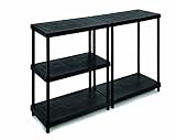 Terry 4080/5C, Modulares Regal mit 5 Einlegeböden, geeignet für den Innen-und Außenbereich. Farbe: Schwarz, Material: Kunststoff, Abmessungen: 40x80x173,8