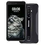 Blackview BV6300 Pro Robustes Outdoor Smartphone ohne Vertrag Dual SIM 128GB 6GB RAM- Ultraslim Design 5,7 Zoll 16MP Quad-Kamera mit HDR, MTK P70 Octa-Core, 4380mAh Akku, Android Handy - NFC -Schw