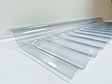 PVC Wellplatte Firstteil Sinus 76/18 in glasklar - Dachneigung anpassbar - Breite: 1106 mm Profilseite: 280