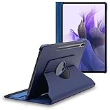 ebestStar - kompatibel mit Samsung Galaxy Tab S7 FE Hülle T730, 5G T736B Rotierende Schutzhülle Etui, Schutz Hülle Ständer, Rotating Case Cover Stand, Dunkelblau [Tab: 284.8 x 185 x 6.3 mm, 12.4'']