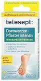 tetesept Dornwarzen Pflaster Intensiv – Dornwarzenpflaster zur wirksamen Entfernung – effektiv mit Milch- und Salicylsäure – 2x12 Wirkstoffpunkte + 12 Druckschutzp