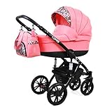 Kinderwagen 3in1 2in1 Set Isofix Buggy Autositz Luminus Black by SaintBaby Coral 3in1