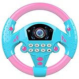 Kinderlenkrad Spielzeug Electronic Steering Wheel Geräusche Sound Lenkrad Kinder Fahrsimulator Auto Simulation Spielzeug für Kinder Jungen M