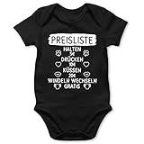 Shirtracer Statement Sprüche Baby - Preisliste mit Symbolen - weiß - 18/24 Monate - Schwarz - Preisliste - BZ10 - Baby Body Kurzarm für Jungen und M