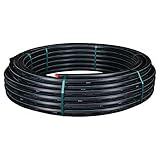 PE 80 PN12,5 Trinkwasserrohr 50 mm 1 1/2' 100m für Gartenbewässerung, Wasserrohr Schlauch Schwarz nach DIN EN 12201 gemäß DVGW für Pool, Haus und Garten - qpool24