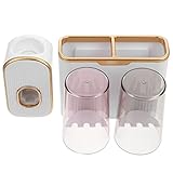 Zahnpasta Zahnbürste Becher Wandhalterung: Zahnbürste Badezimmerhalter mit Tassen 2 Personen Zahnbürste Wandorg