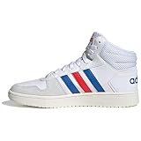 adidas Herren Hoops 2.0 Mid Basketballschuhe, Weiß (FTWR White/Blue/Active Red FTWR White/Blue/Active Red), 51 1/3 EU