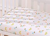 LIVEINU Spannbettlaken für Beistellbett, Wiege, Stubenwagen Kuschelweiche Babybett Kinderbett Spannbetttuch Spannbetttuecher wasserdichte Matratzenauflage Bettlaken 120x60x6cm Kuh H