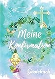 Meine Konfirmation Gästebuch: Erinnerungsbuch zum Eintragen persönlicher Glückwünsche , Tolle Idee zur Erinnerung an die Konfirmation,Fingerabdruck ... Water Color Fisch, Grün Eukalyp