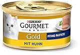 PURINA GOURMET Gold Feine Pastete Katzenfutter nass, mit Huhn, 12er Pack (12 x 85g)