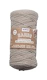 GLOREX 5 1005 04 - Bands Makramee, superweiches Textilgarn aus 60 % Baumwolle / 40 % Viskose, zum Häkeln, Stricken, Knüpfen und textilen Gestalten, 250 g, ca. 125 m, taup