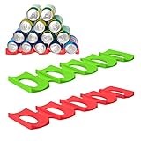 RISAKOGO Flaschenhalter Kühlschrank, Silikon Faltbare Flaschenablage Bier Halter Flaschenregal Soda Getränke Can Wein Organisator Stapelhilfe für Flaschen und Dosen Hältet 15 Flaschen (2 StüCk)