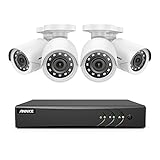 ANNKE 1080p Überwachungskamera System 8CH HD 5MP HDMI DVR Recorder mit 4 pcs außen 1080p Überwachungskamera ohne Festplatte, 30m IR Nachtsicht, Bewegung Alarm, Smartphone & PC Schnellzug