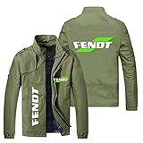 COONM Herren Jacken Sweatshirt – FENDT Print Flight Suit Stehkragen Reißverschluss Pullover Leichtes Winddichtes Teenager-Army Green||XXL