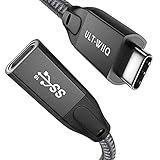 USB C Verlängerungskabel, Typ C-Stecker auf Buchse Verlängerung 10 Gbps USB 3.1 Gen 2 PD 100W Laden/Sync / 4K-Video/Audio-Verlängerungskabel für MacBook Mini/Pro M1, Nintendo Switch, Dell XPS (2M)