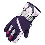 Snakell Skihandschuhe Kinder Wasserdichte Winddichte Winterhandschuhe Outdoor Sport Schneehandschuhe Winter Warm Snowboard Handschuhe für 3-7 Jahre Junge M