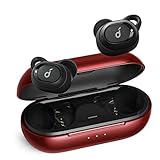 Soundcore by Anker Liberty Neo Bluetooth Kopfhörer, Kabellose Kopfhörer mit Premium Klangprofil, intensiver Bass, IPX7 Wasserschutz, Bequemer Halt, Bluetooth 5.0 (Rot)
