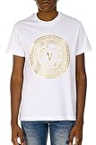 Versace Jeans Couture T-Shirt für Herren, Weiß, 71GAHT12CJ00T G03 (003+948), Weiß, Larg