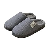 Hausschuhe Damen Dasongff Winter Wärme Bequem Plüsch Pantoffeln Indoor Home rutschfeste Kuschelig Weite Leicht Slipper Filzpantoffeln Memory Foam rutschfest Puschen Plüsch Bequem Unisex S