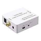 AMANKA Digital Audio konverter, Optische SPDIF Toslink zu Koaxial Converter or Koaxial zu Optische SPDIF Toslink Wandler Bidirektionaler Signal Adap