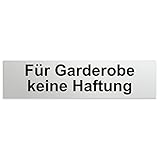 Kinekt3d Leitsysteme Aluminium Türschild Für Garderobe Keine Haftung 160 x 40 x 1,5mm (Oberfläche veredelt) • Selbstkleb