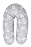 Amilian Stillkissen mit Füllung Seitenschläferkissen fürs Baby 170 cm inkl Bezug 100% Baumwolle mit Reißverschluss Babykissen Pusteblume G