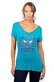 UNK NBA Damen T-Shirt V-Ausschnitt, kurzärmelig, Teamfarbe, Damen, Co-Ed Top, blaugrün, X-Larg