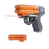 PIEXON Pfefferspraypistole JPX6 mit Laser und 4 Schuss Speedloader + Ersatzmagazin + BKA Zulassung