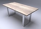 Tischgestell in U-Form (1 Stück) Edelstahl-Design, Tischkufe, Tischb