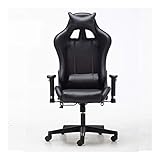 AMYHY Verstellbarer Liegestuhl, flacher Gaming-Stuhl, Sitz, Kopfstütze, ergonomischer Büro-Lehnstuhl mit Fußstütze, hohe Rückenlehne, Schreibtischstuhl mit Lendenwirbelstütze, Hö