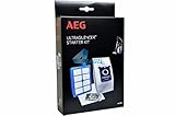 AEG AUSK9, Filter-/Staubbeutel-Vorteilset für VX8-1-, VX8-2-, VX8-öko, Usgreen, USECO, 4 Originalbeutel GR201 plus AllergyPlus F