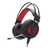 Speedlink MAXTER 7.1 Surround USB Gaming Headset - Kopfhörer für Gamer (Brillanter 7.1 Surround Sound mit voluminösen Bässen - Mehrfarbig beleuchtete Ohrmuscheln) für PC/Notebook/Laptop, schw