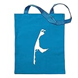 Kiwistar Sylt - Deutschland - Insel Tragetasche Baumwolltasche Stoffbeutel Umhängetasche Langer Henk