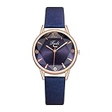 Uhr Damen Armbanduhr Damenuhren Quarzuhr Watch für Frauen Damen, Damen Damen Leder Quarz Analog Kleid Armband Armband Quarzuhr Mädchenuhr D