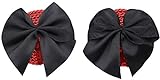 XIAOGING 1 Paar Weihnachten Nippel-Abdeckungen Pasties Bowknot Sequin Lingerie Accessoires Damen (Farbe : All Black, Größe : 10cm)