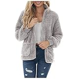 Damen Fledermausärmel Häkelstrick Sweater Mantel Solid Loose Oversized Cover Up Casual Bluse Top Jacke Mäntel, grau, 42