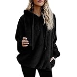 Mingfa.y Teddymäntel Damen Lang Hooide Neu S Plüschmantel Wintermantel Kapuzenjacke Herbstjacke Slim Fit Winterjacke Fleecejacke Teddymantel Winter Herbst Fleece Jacke Mantel Plüsch Mode Streetjack