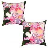 2Er Set Kissenbezüge Kissenhülle Sofakissen Kissenbezug Pinke Blumen Square Sofakissen Kissenhülle Für Kinder Sofa S