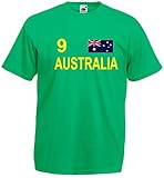 Australien Herren T-Shirt Trikot im Trikot Look S-XXXL grün XXXL