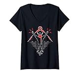 Damen Island Epic Victory Viking War Chant Fußballtrikot T-Shirt mit V