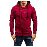 Herren Hoodie Mit Reißverschluss Baumwolle Kleine GrößEe Hoodie Herren Schwarz Weiß Rot Dünn Und Leicht Langarmshirt Herren Sport Strickjacke Slim Fit Herren Sweatshirt Slim Fit Kapuzenpullover/3XL