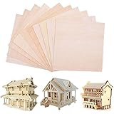 10 Stück Balsaholz Sperrholzplatte Balsabretter für DIY Haus Schiff Flugzeug（200mm x 200mm x 1.5mm）