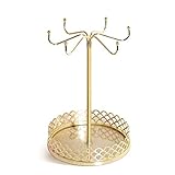 XJWWW-URG Schmuck Ständer Organizer, Metallhalsketten-Organizer- Display mit for Halsketten-Armband- Ohrringe und Ring URG