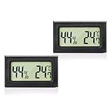 MAVORI® Digital Mini Innen Thermometer Hygrometer - Raumthermometer und Luftfeuchtigkeitsmessgerät für Wohn- und Büroräume, Keller, Terrarium, Auto - NEUES MODELL (2er Set)