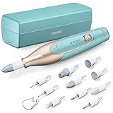 Beurer MP 84 Maniküre-/Pediküreset, elektrische Nagelfeile mit Akku, 10 Aufsätze, LED-Licht, inkl. Aufbewahrungsetui, bis zu 4400 U/min, Nagelset zur Hand- und Fußpfleg