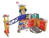 Simba 109251059 - Feuerwehrmann Sam MegaFeuerwehrstation XXL große Feuerwehrwache inklusive Sam Spielfigur, mit Licht, Sound und Funkgerät, für Kinder ab 3 J